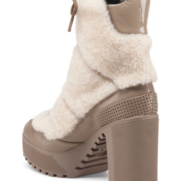 ATELJE71 Asta SHEARLING Zip Lug Ankle boot 6.5 /37 - Picture 2 of 8